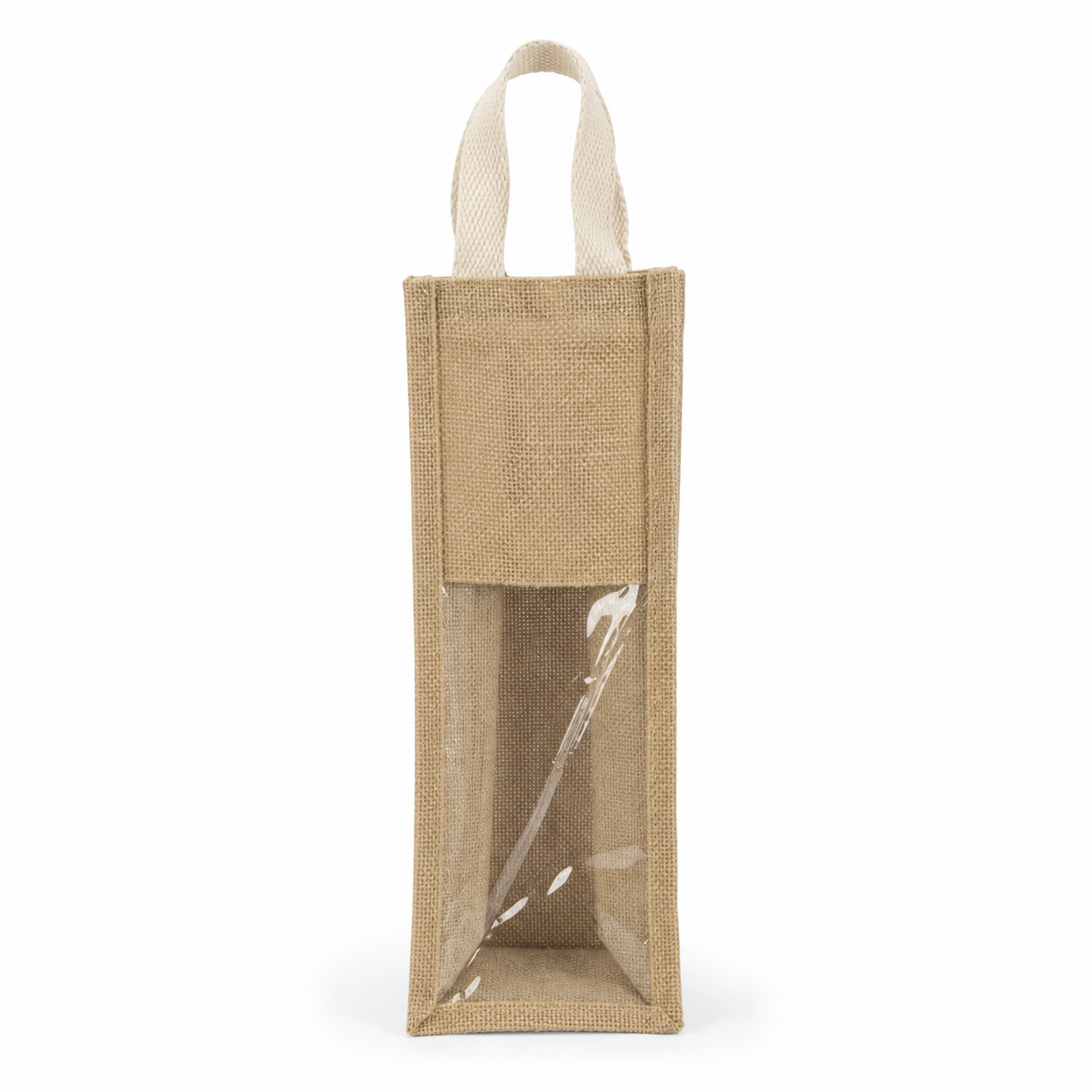 Sac porte-bouteille en toile de jute