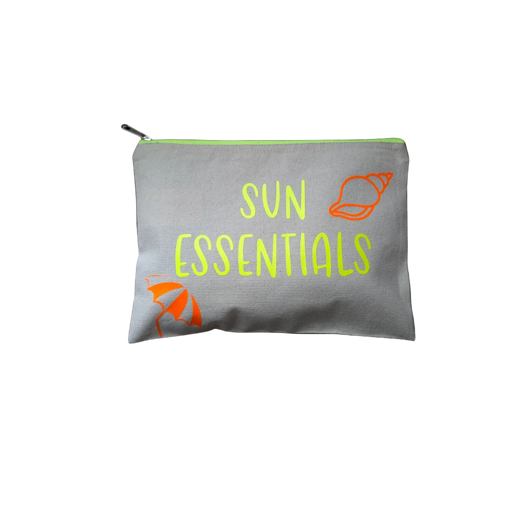 Trousse Beige "Sun Essentials" - Grand modèle