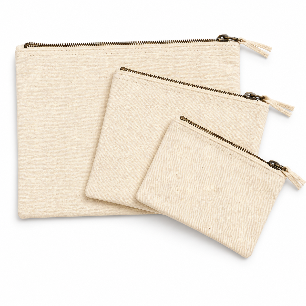 Pochette en toile de coton Natural
