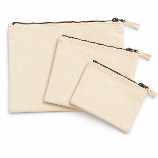 Pochette en toile de coton Natural