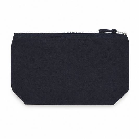 Pochette avec fermeture éclair K-loop en toile de coton recyclé et coton