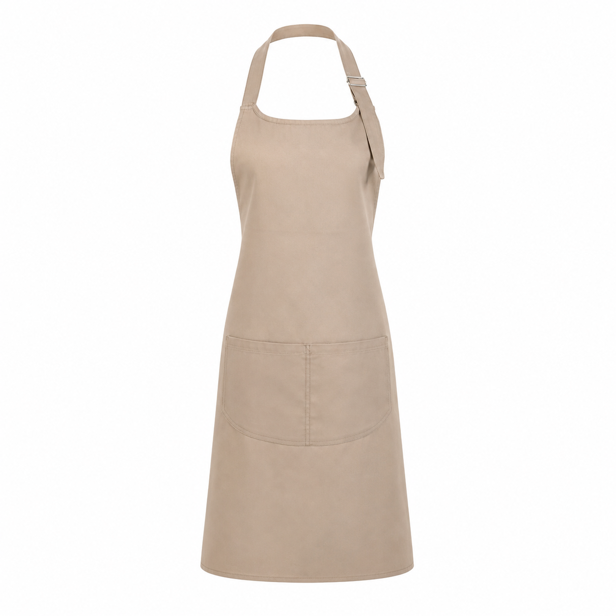 Tablier polycoton avec poche Beige