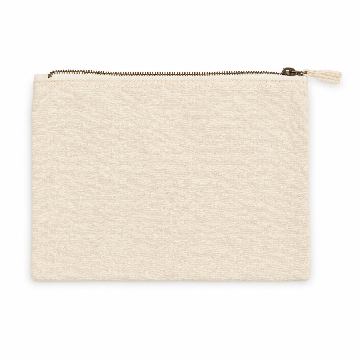 Pochette en toile de coton Natural