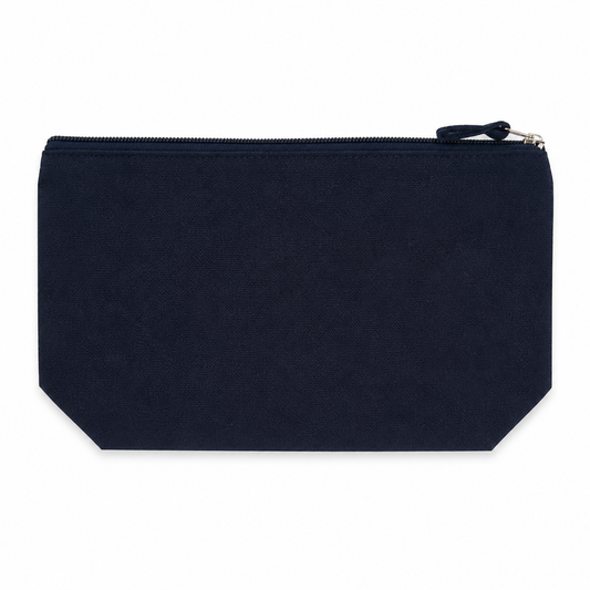 Pochette avec fermeture éclair K-loop en toile de coton recyclé et coton