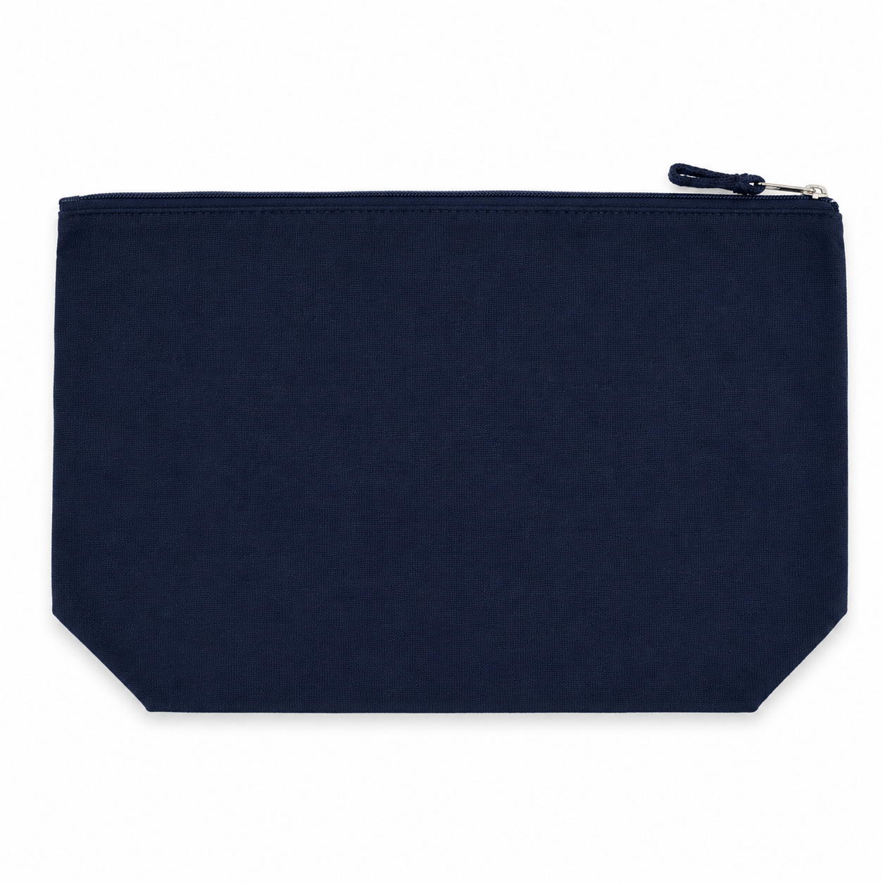 Pochette avec fermeture éclair K-loop en toile de coton recyclé et coton