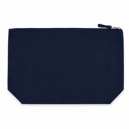 Pochette avec fermeture éclair K-loop en toile de coton recyclé et coton