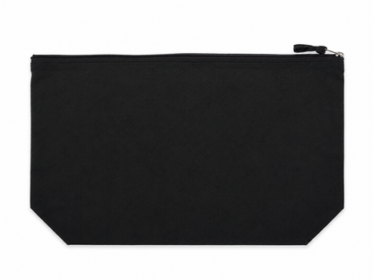 Pochette avec fermeture éclair K-loop en toile de coton recyclé et coton